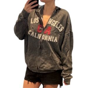 Los Angeles CA Zip Up Hoodie